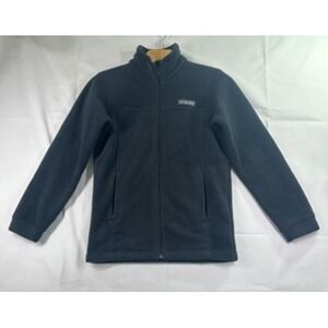 Columbia Womens M Full Zip Fleece‎ Jacket Outdoor Warm Activewear Black